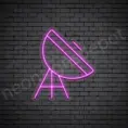 Pink Space Satellite Neon Sign