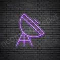 Purple Space Satellite Neon Sign
