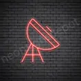 Red Space Satellite Neon Sign