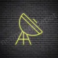Yellow Space Satellite Neon Sign