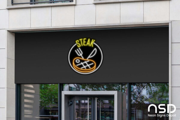 Steak V15 Neon Sign_Black_Mockup_Template02 Steak V15 Neon Sign_Black_Mockup_Template02