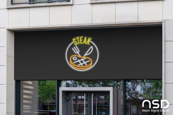 Steak V15 Neon Sign_Transparent_Mockup_Template02 Steak V15 Neon Sign_Transparent_Mockup_Template02