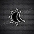 White Sun Moon Neon Sign