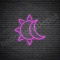 Pink Sun Moon Neon Sign