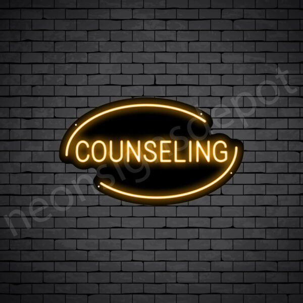 Counseling-V3-Neon-Sign-14x24-WS-B-ORANGE Orange Counseling V3 Neon Sign