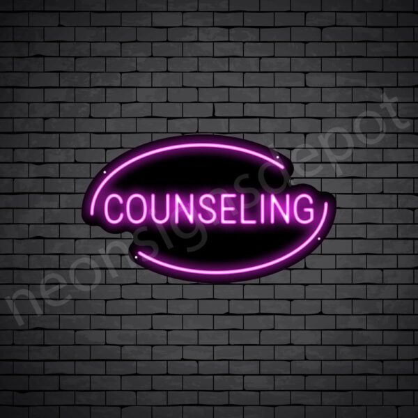 Counseling-V3-Neon-Sign-14x24-WS-B-PINK Pink Counseling V3 Neon Sign