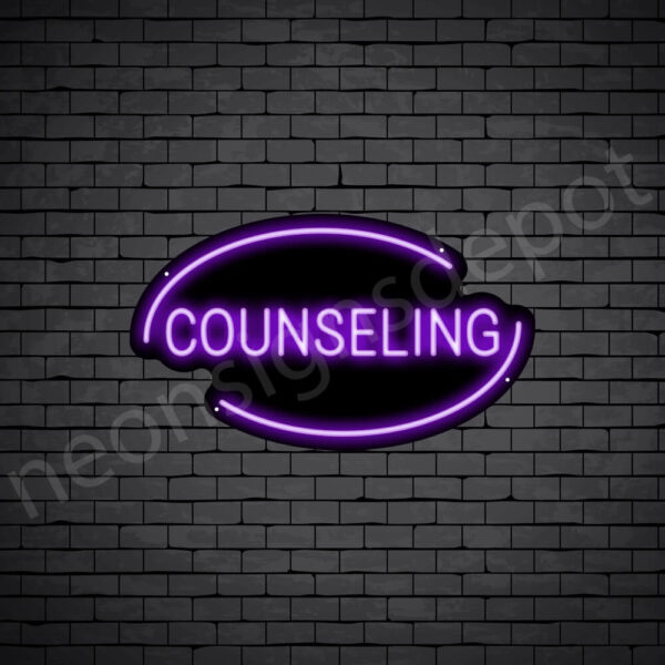 Counseling-V3-Neon-Sign-14x24-WS-B-PURPLE Purple Counseling V3 Neon Sign