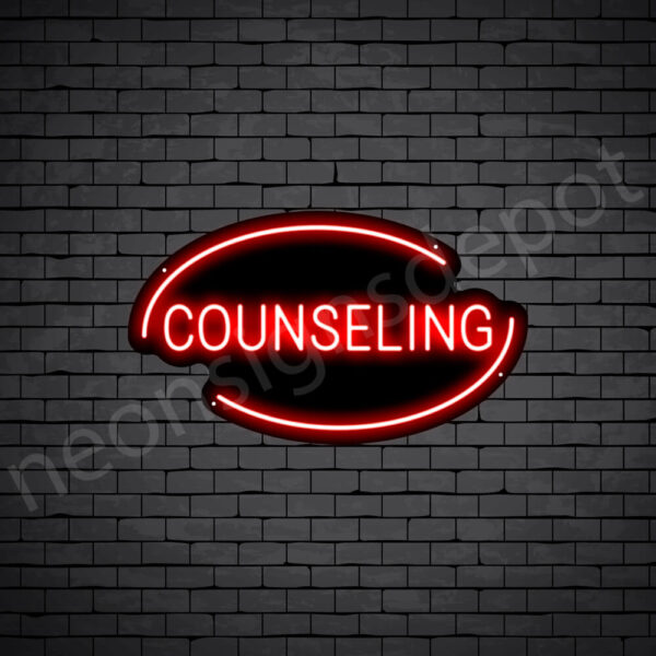 Counseling-V3-Neon-Sign-14x24-WS-B-RED Red Counseling V3 Neon Sign