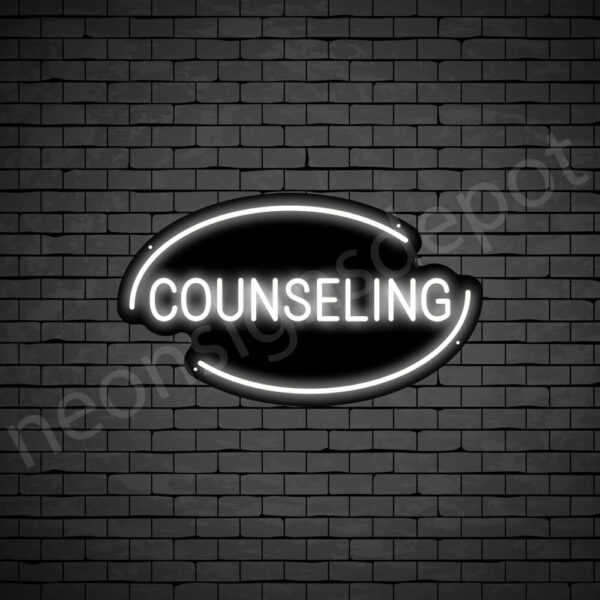 Counseling-V3-Neon-Sign-14x24-WS-B-WHITE White Counseling V3 Neon Sign