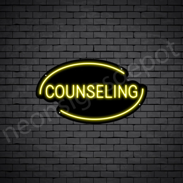 Counseling-V3-Neon-Sign-14x24-WS-B-YELLOW Yellow Counseling V3 Neon Sign