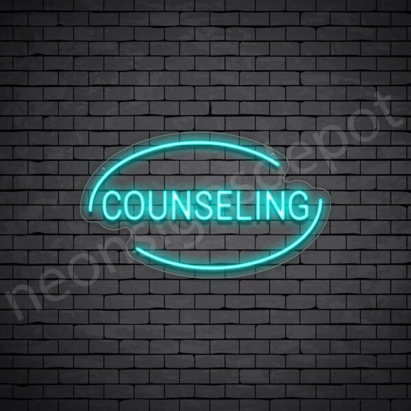 Counseling-V3-Neon-Sign-14x24-WS-C-BRIGHT-BLUE Bright Blue Counseling V3 Sign
