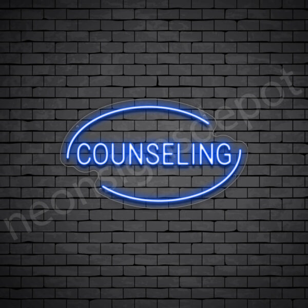 Counseling-V3-Neon-Sign-14x24-WS-C-DARK-BLUE Blue Counseling V3 Sign