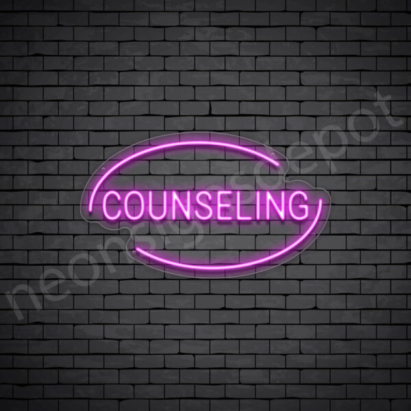 Counseling-V3-Neon-Sign-14x24-WS-C-PINK Pink Counseling V3 Sign