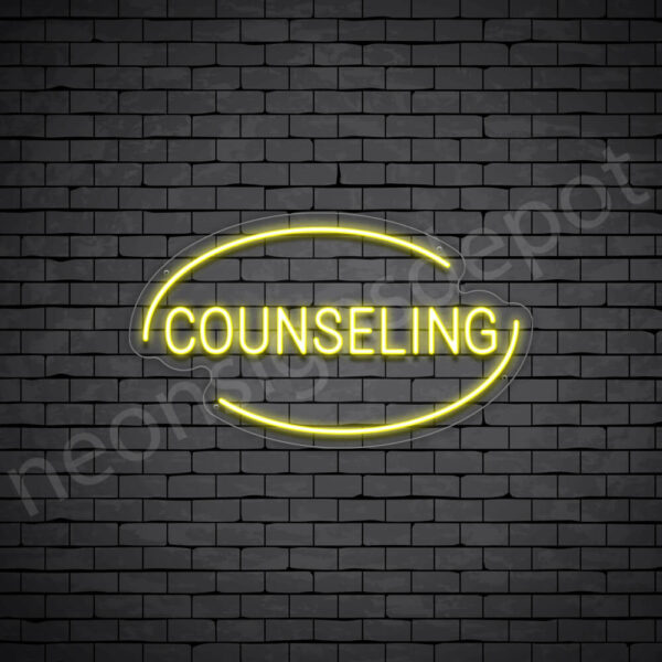 Counseling-V3-Neon-Sign-14x24-WS-C-YELLOW Yellow Counseling V3 Sign