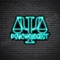 Bright Blue Psychologist V7 Neon Sign