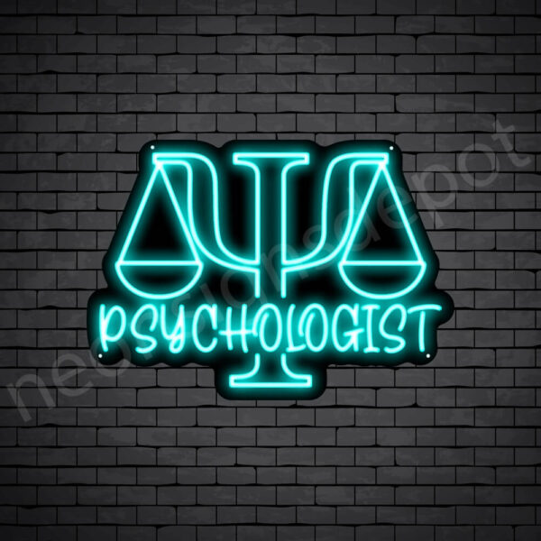 Psychologist-V7-Neon-Sign-17x24-WS-B-BRIGHT-BLUE Bright Blue Psychologist V7 Neon Sign