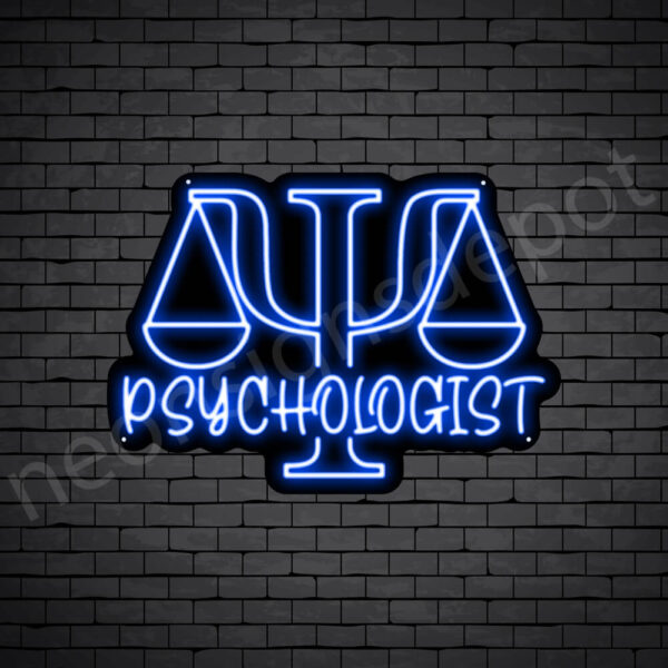 Psychologist-V7-Neon-Sign-17x24-WS-B-DARK-BLUE Blue Psychologist V7 Neon Sign
