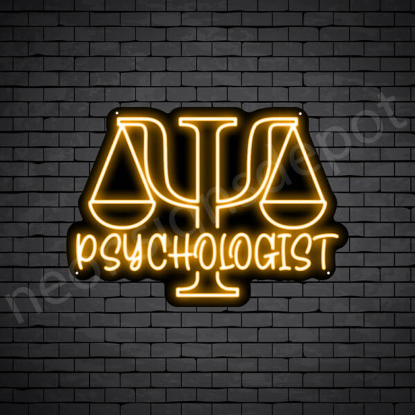 Psychologist-V7-Neon-Sign-17x24-WS-B-ORANGE Orange Psychologist V7 Neon Sign
