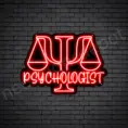Red Psychologist V7 Neon Sign