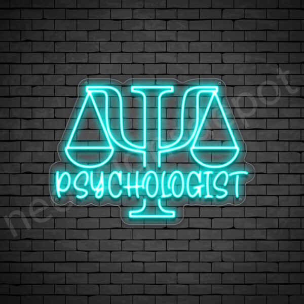 Psychologist-V7-Neon-Sign-17x24-WS-C-BRIGHT-BLUE Bright Blue Psychologist V7 Sign