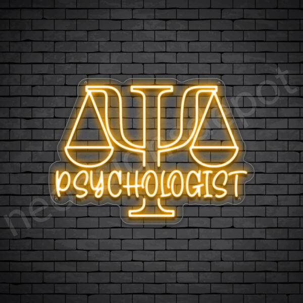 Psychologist-V7-Neon-Sign-17x24-WS-C-ORANGE Orange Psychologist V7 Sign
