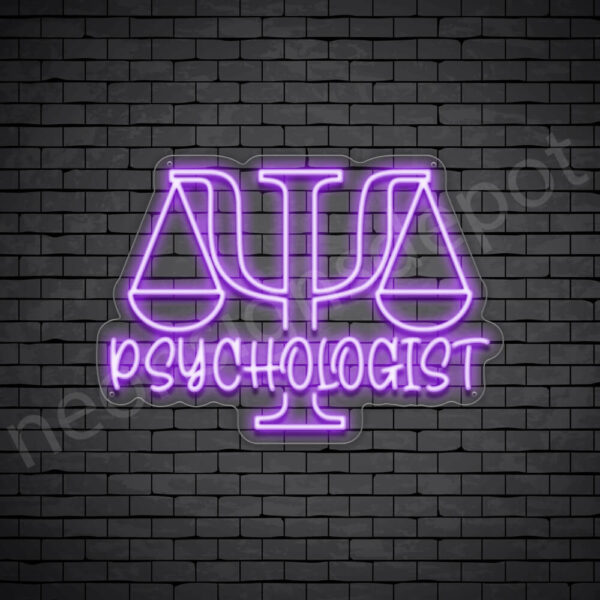 Psychologist-V7-Neon-Sign-17x24-WS-C-PURPLE Purple Psychologist V7 Sign