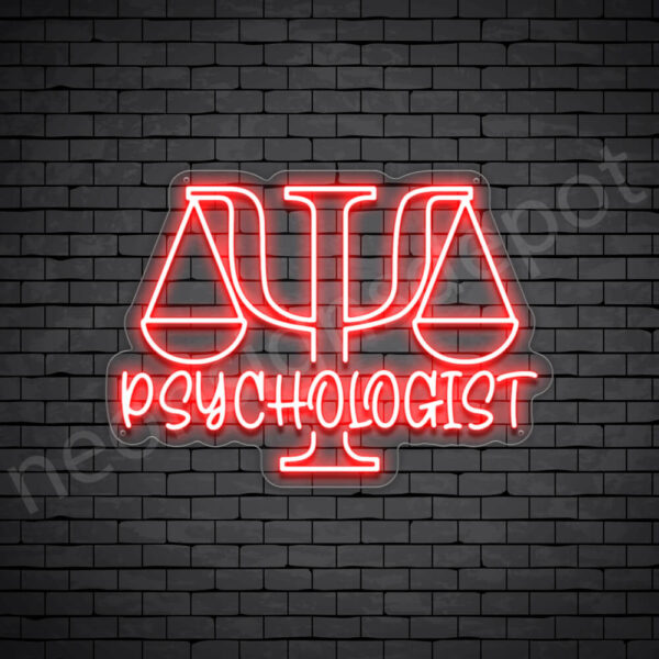 Psychologist-V7-Neon-Sign-17x24-WS-C-RED Red Psychologist V7 Sign