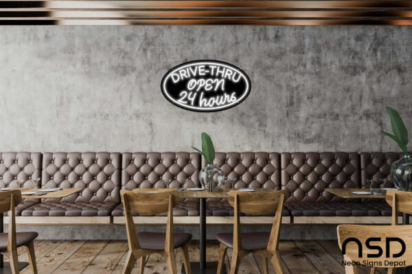 Drive-Thru Open 24 hours V4 Neon Sign_Black_Mockup_Template01_white Drive-Thru Open 24 hours V4 Neon Sign_Black_Mockup_Template01_white