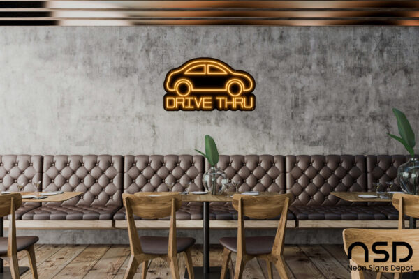 Drive-Thru V10 Neon Sign_Black_Mockup_Template01_orange Drive-Thru V10 Neon Sign_Black_Mockup_Template01_orange