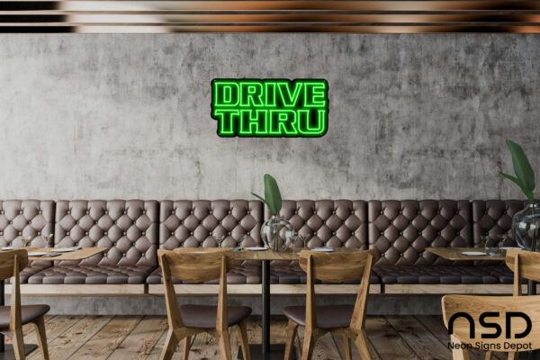 Drive-Thru V6 Neon Sign_Black_Mockup_Template01_green Drive-Thru V6 Neon Sign_Black_Mockup_Template01_green