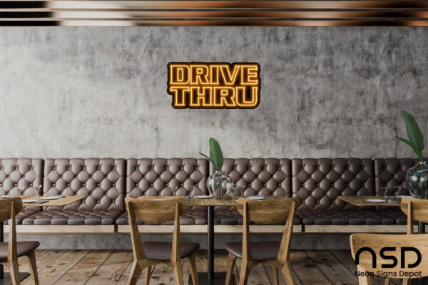 Drive-Thru V6 Neon Sign_Black_Mockup_Template01_orange Drive-Thru V6 Neon Sign_Black_Mockup_Template01_orange