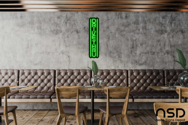 Drive-Thru V8 Neon Sign_Black_Mockup_Template01_green Drive-Thru V8 Neon Sign_Black_Mockup_Template01_green