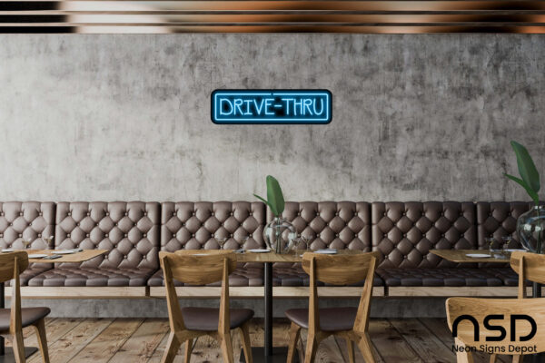 Drive-Thru V9 Neon Sign_Black_Mockup_Template01_Lightblue Drive-Thru V9 Neon Sign_Black_Mockup_Template01_Lightblue