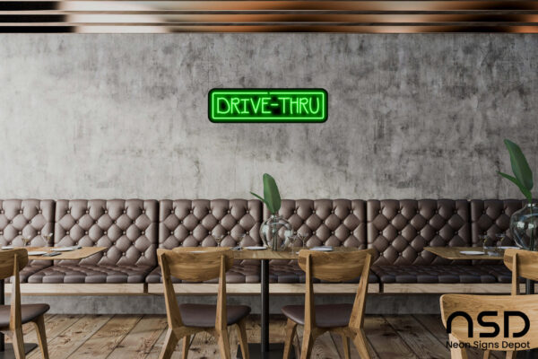 Drive-Thru V9 Neon Sign_Black_Mockup_Template01_green Drive-Thru V9 Neon Sign_Black_Mockup_Template01_green