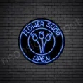 Flower-Shop-Open-Neon-Sign-24x24-WS-B-DARK-BLUE