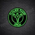 Flower-Shop-Open-Neon-Sign-24x24-WS-B-GREEN