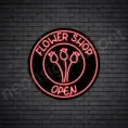 Flower-Shop-Open-Neon-Sign-24x24-WS-B-RED