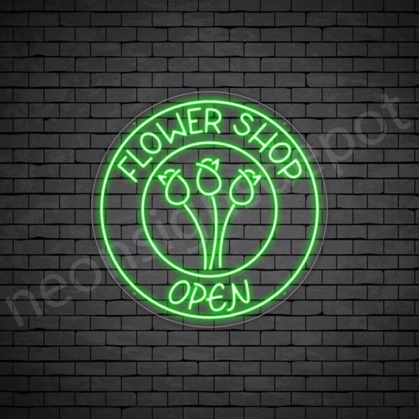 Flower-Shop-Open-Neon-Sign-24x24-WS-C-GREEN Flower-Shop-Open-Neon-Sign-24x24-WS-C-GREEN