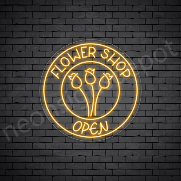 Flower-Shop-Open-Neon-Sign-24x24-WS-C-ORANGE Flower-Shop-Open-Neon-Sign-24x24-WS-C-ORANGE