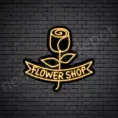 WS Orange Flower Shop V2 Neon Sign