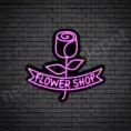 WS Pink Flower Shop V2 Neon Sign