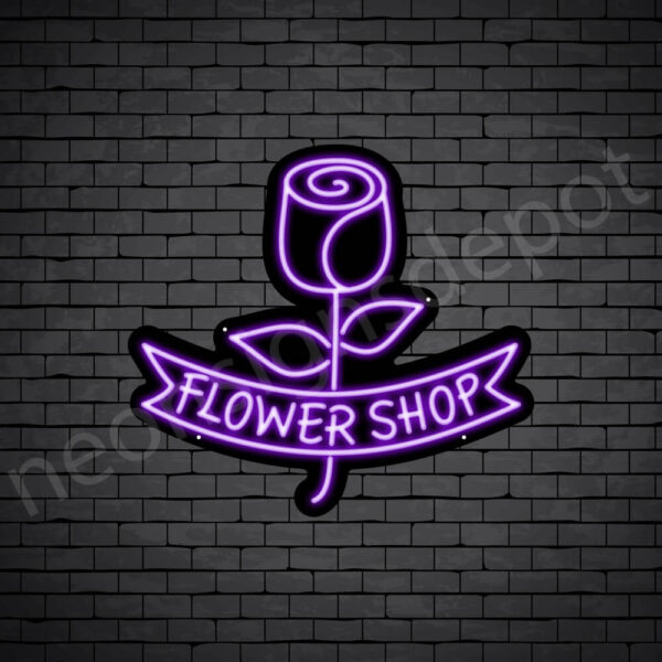 Flower-Shop-V2-Neon-Sign-22x24-WS-B-PURPLE WS Purple Flower Shop V2 Neon Sign