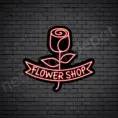WS Red Flower Shop V2 Neon Sign