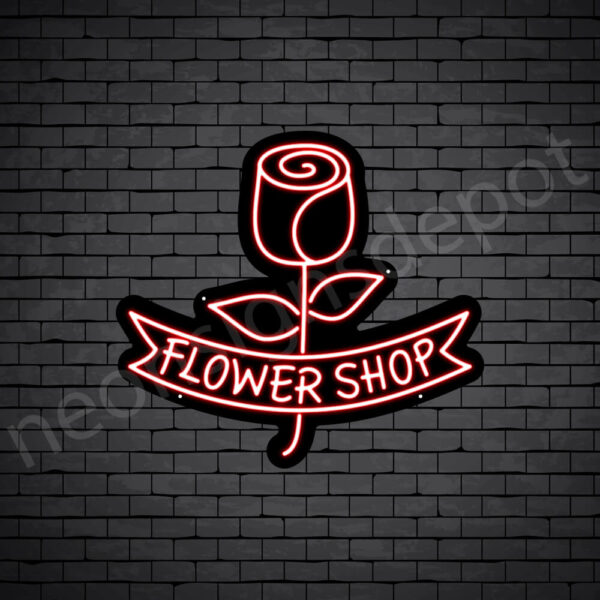 Flower-Shop-V2-Neon-Sign-22x24-WS-B-RED WS Red Flower Shop V2 Neon Sign