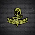 WS Yellow Flower Shop V2 Neon Sign