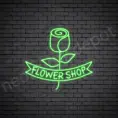 Green Flower Shop V2 Neon Sign