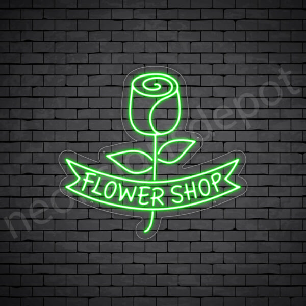Flower-Shop-V2-Neon-Sign-22x24-WS-C-GREEN Green Flower Shop V2 Neon Sign