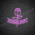 Pink Flower Shop V2 Neon Sign