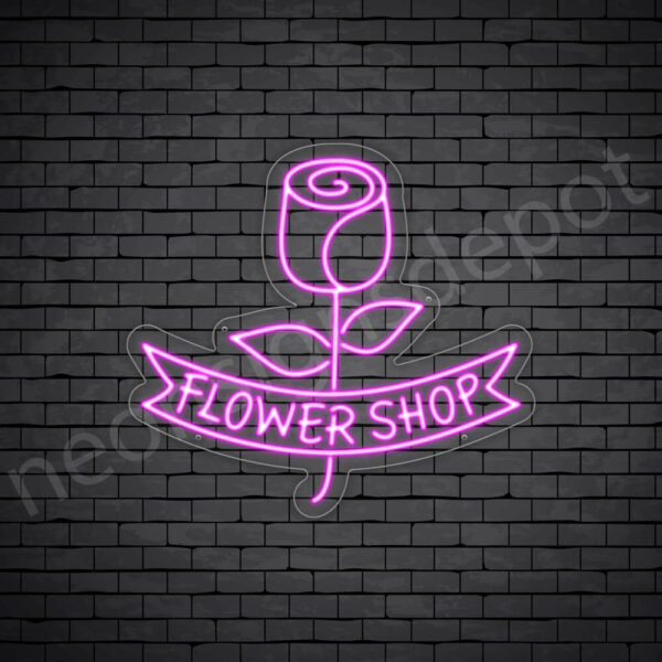 Flower-Shop-V2-Neon-Sign-22x24-WS-C-PINK Pink Flower Shop V2 Neon Sign