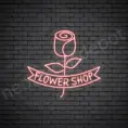 Red Flower Shop V2 Neon Sign